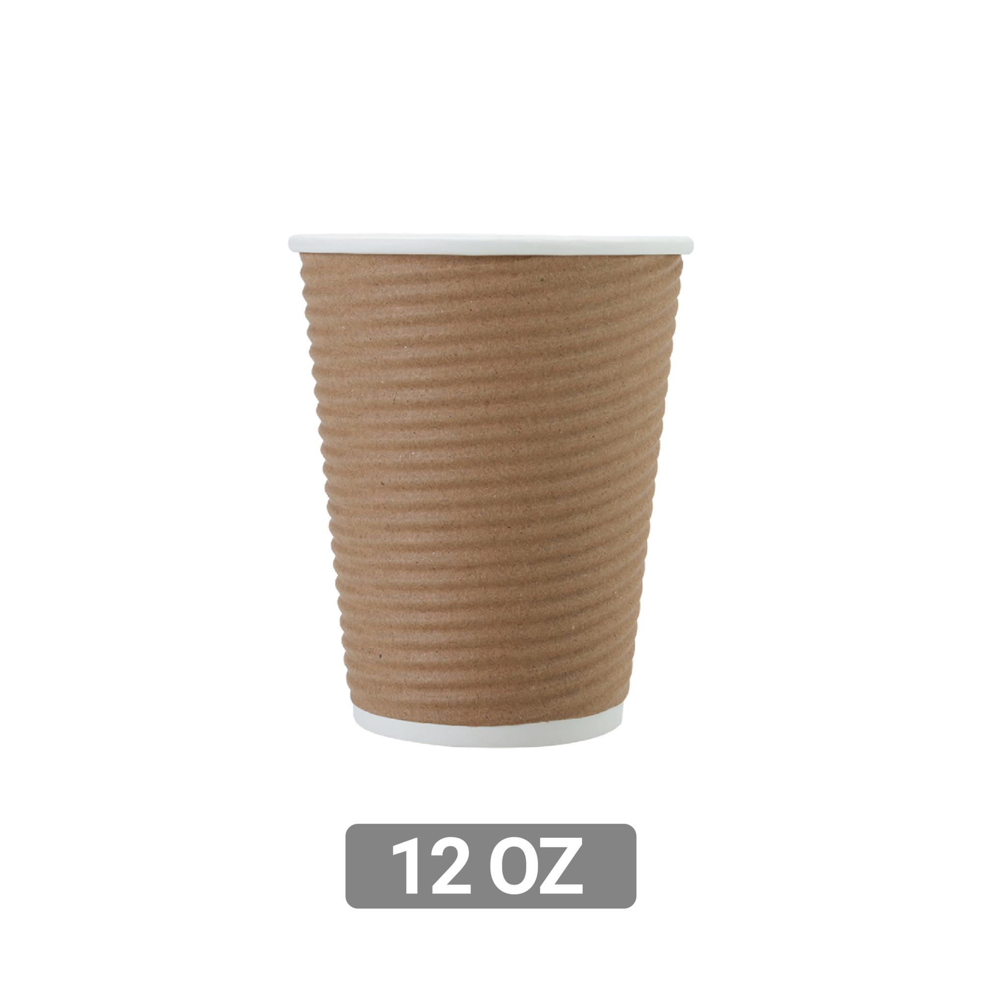 4Dock Ripple Insulated Cups for Hot Drinks — 500 Pack, Double-Wall Design, Model# PC005-DK